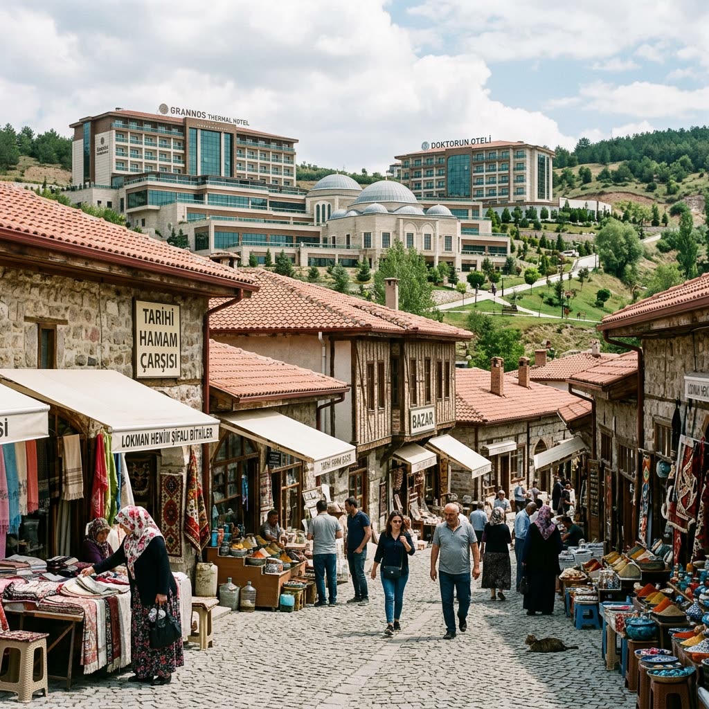 Haymana Modern Termal Oteller Bölgesi ve Tarihi Kaplıca Çarsısı