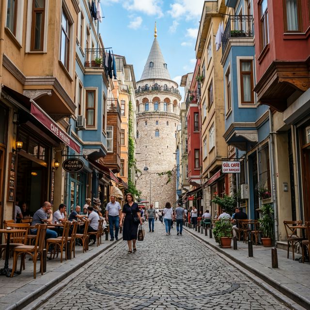 Galata Kulesi ve Karaköy Sokakları