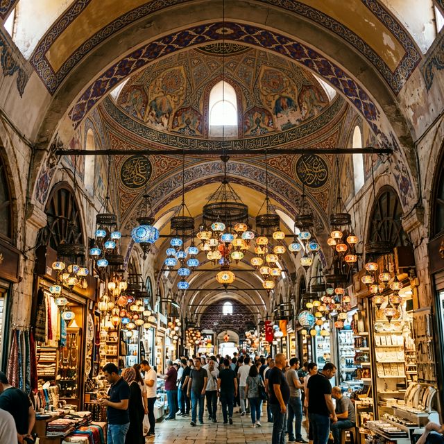 Kapalıçarşı'nın Tarihi Atmosferi ve Renkli Lambaları